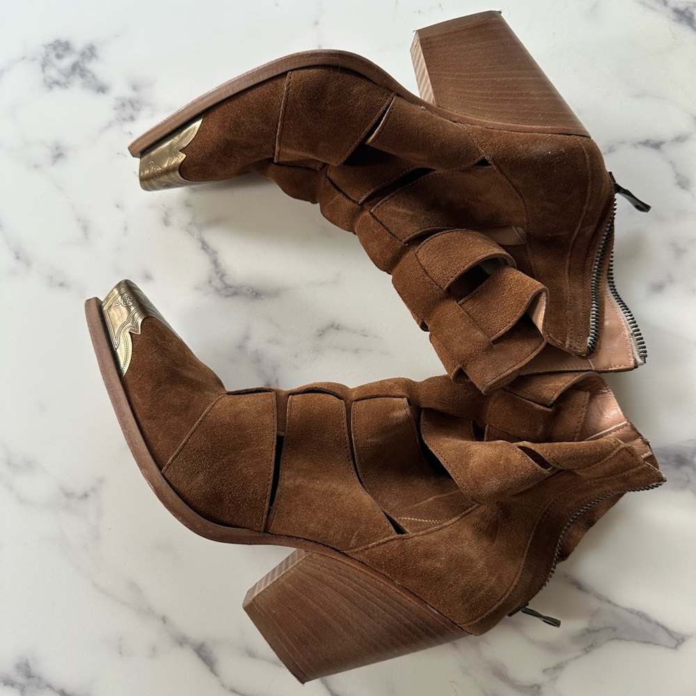 Brown Suede Ankle Boots